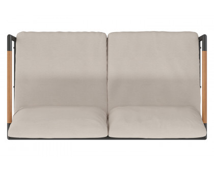 BLNK Lea Indoor-Outdoor Patio Loveseat with Cushions - Beige