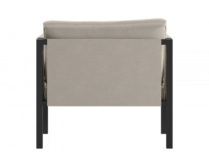 BLNK Lea Indoor-Outdoor Steel Framed Patio Chair with Cushions - Beige