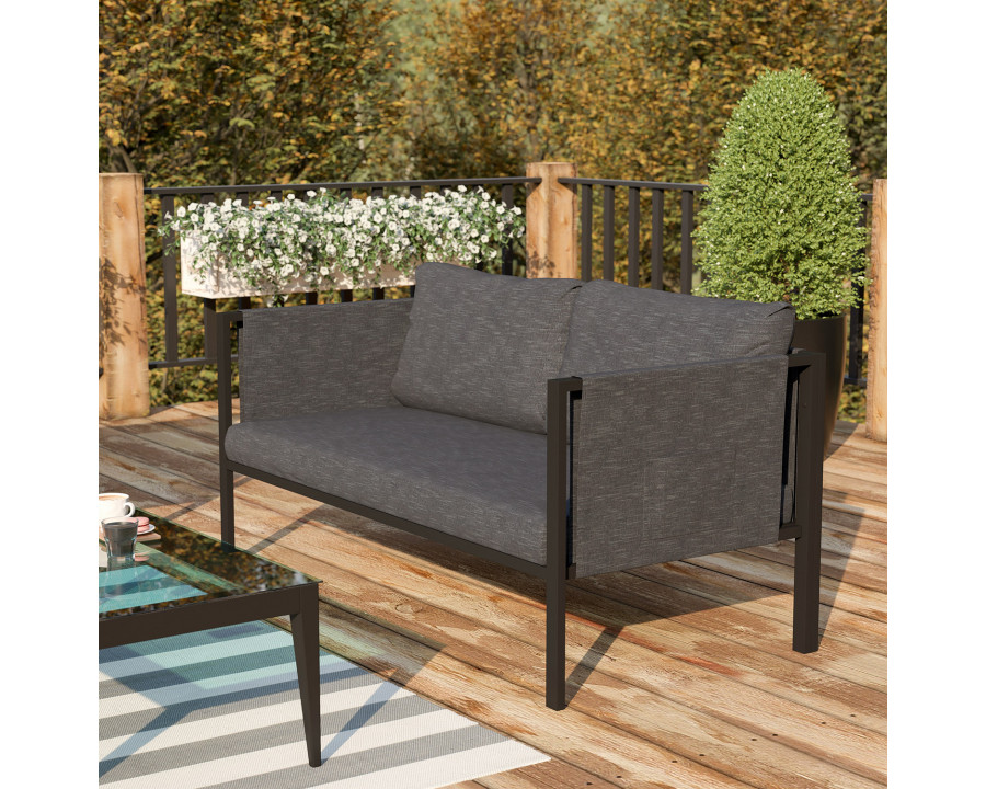 BLNK Lea Indoor-Outdoor Loveseat with Cushions