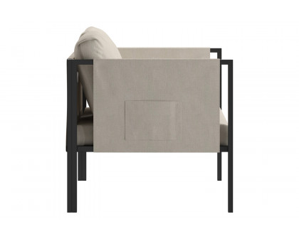 BLNK Lea Indoor-Outdoor Loveseat with Cushions - Beige