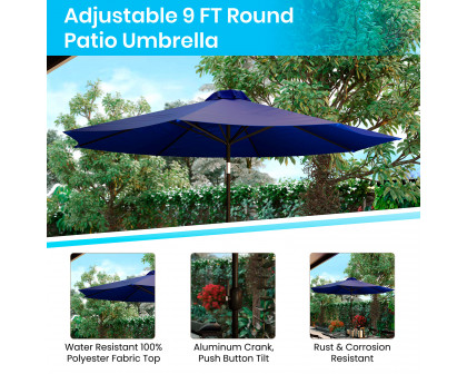 BLNK - Round Umbrella with Crank and Tilt Function