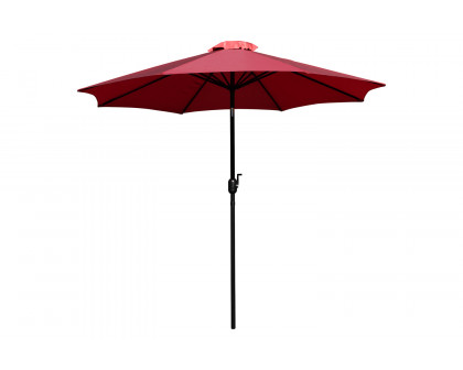 BLNK Kona Round Umbrella with Crank and Tilt Function - Red