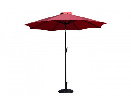 BLNK Kona Round Umbrella with Crank and Tilt Function and Standing Umbrella Base