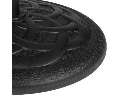 BLNK - Kona Universal Black Cement Patio Umbrella Base with Weatherproof Plastic Polymer Coating