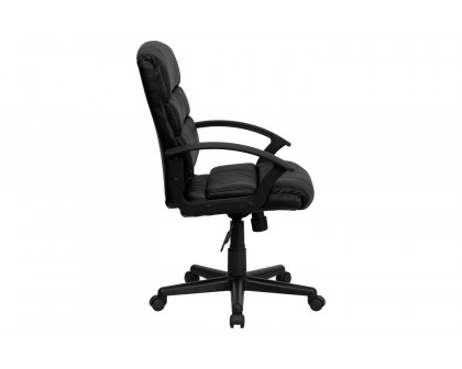 BLNK - Lane LeatherSoft Mid-Back Swivel Task Office Chair with Arms