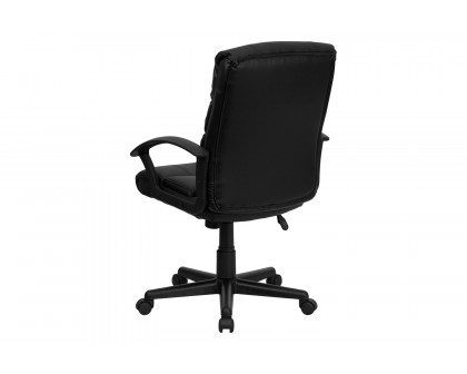 BLNK - Lane LeatherSoft Mid-Back Swivel Task Office Chair with Arms