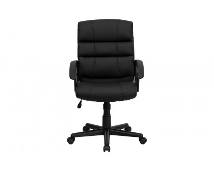 BLNK - Lane LeatherSoft Mid-Back Swivel Task Office Chair with Arms