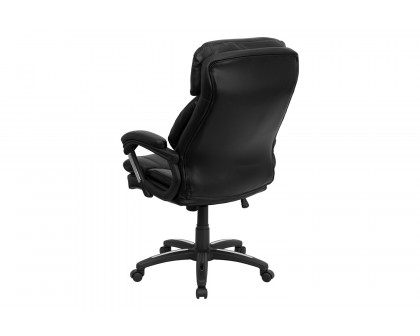 BLNK - Iris LeatherSoft High-Back Executive Swivel Ergonomic Office Chair with Plush Headrest, Extensive Padding and Arms