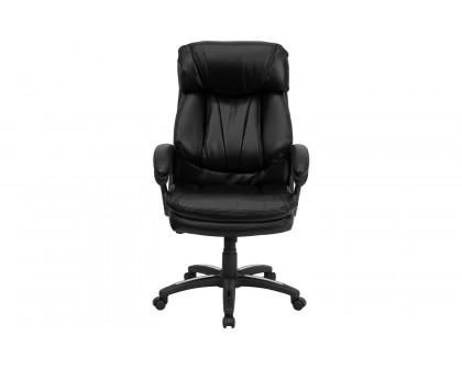 BLNK - Iris LeatherSoft High-Back Executive Swivel Ergonomic Office Chair with Plush Headrest, Extensive Padding and Arms