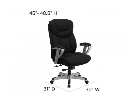 BLNK - HERCULES Series Fabric Executive Ergonomic Office Chair with Silver Adjustable Arms