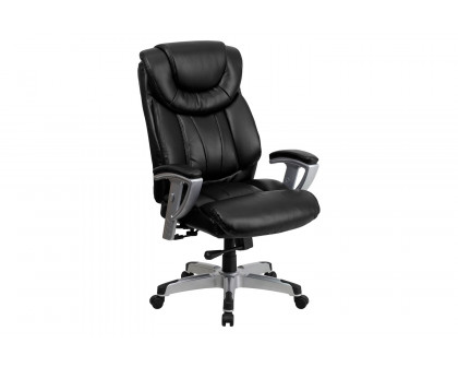 BLNK - HERCULES Series LeatherSoft Executive Ergonomic Office Chair with Silver Adjustable Arms