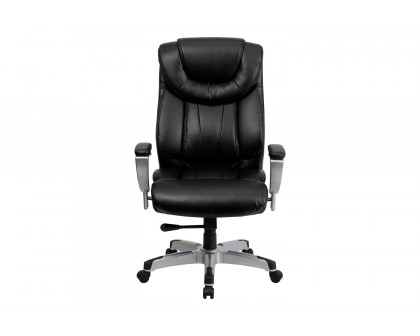 BLNK - HERCULES Series LeatherSoft Executive Ergonomic Office Chair with Silver Adjustable Arms