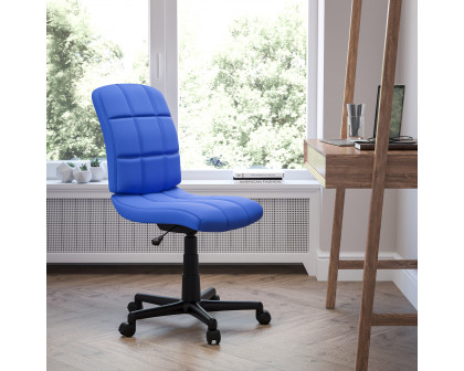 BLNK Clayton Vinyl Mid-Back Quilted Swivel Task Office Chair