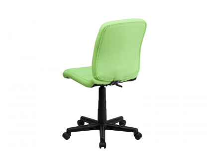 BLNK Clayton Vinyl Mid-Back Quilted Swivel Task Office Chair - Green