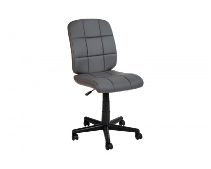 BLNK Clayton Vinyl Mid-Back Quilted Swivel Task Office Chair