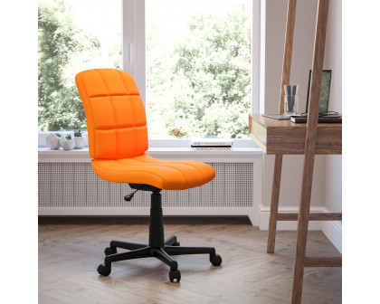 BLNK Clayton Vinyl Mid-Back Quilted Swivel Task Office Chair