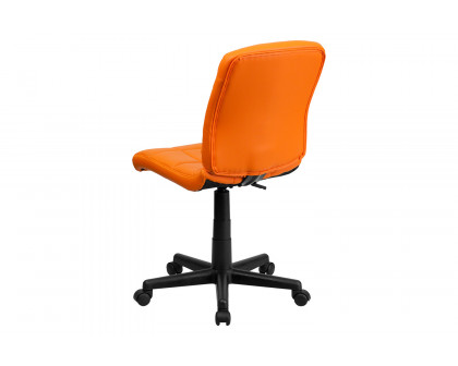 BLNK Clayton Vinyl Mid-Back Quilted Swivel Task Office Chair - Orange