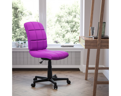 BLNK Clayton Vinyl Mid-Back Quilted Swivel Task Office Chair