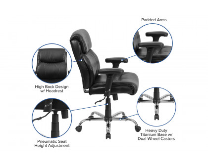 BLNK - HERCULES Series LeatherSoft Ergonomic Task Office Chair with Clean Line Stitching and Arms