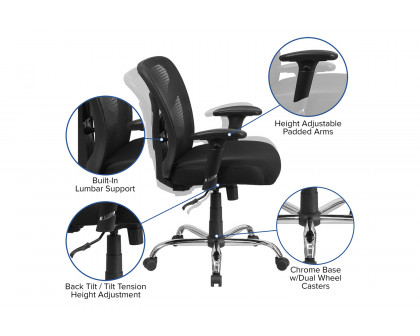 BLNK - Adjustable Height Mesh Swivel Office Chair with Wheels