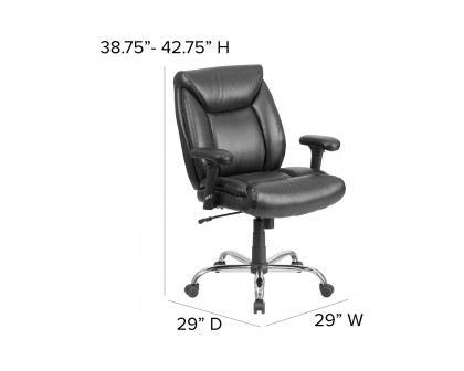 BLNK - HERCULES Series LeatherSoft Deep Tufted Ergonomic Task Office Chair with Adjustable Arms