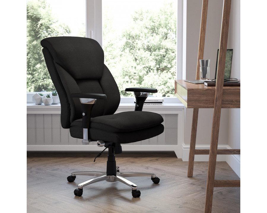 BLNK - HERCULES Series Style 1 Fabric Executive Ergonomic Office Chair with Lumbar Knob in Black