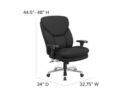 BLNK - HERCULES Series Style 1 Fabric Executive Ergonomic Office Chair with Lumbar Knob in Black