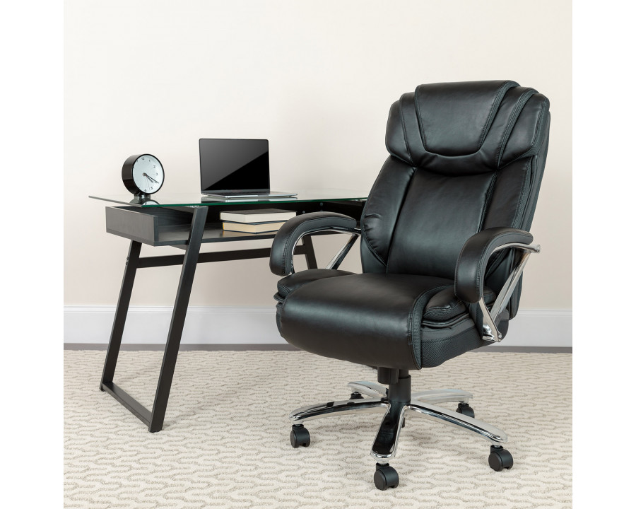 BLNK HERCULES Series LeatherSoft Executive Swivel Ergonomic Office Chair with Extra Wide Seat - Black