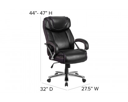 BLNK HERCULES Series LeatherSoft Executive Swivel Ergonomic Office Chair with Extra Wide Seat - Black