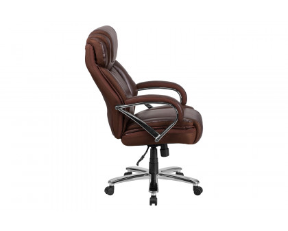 BLNK HERCULES Series LeatherSoft Executive Swivel Ergonomic Office Chair with Extra Wide Seat - Brown