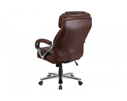 BLNK HERCULES Series LeatherSoft Executive Swivel Ergonomic Office Chair with Extra Wide Seat - Brown