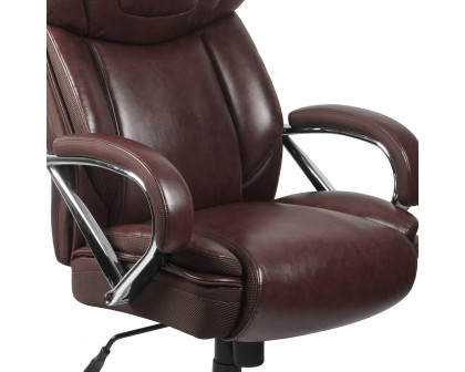 BLNK HERCULES Series LeatherSoft Executive Swivel Ergonomic Office Chair with Extra Wide Seat - Brown