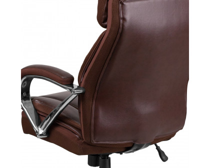 BLNK HERCULES Series LeatherSoft Executive Swivel Ergonomic Office Chair with Extra Wide Seat - Brown