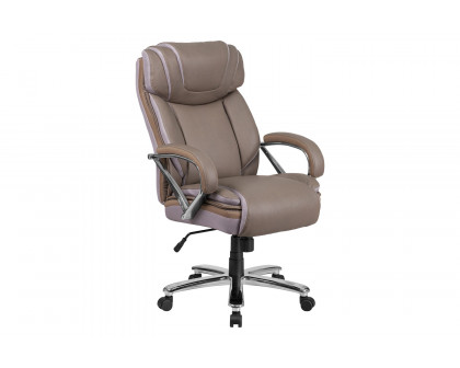 BLNK HERCULES Series LeatherSoft Executive Swivel Ergonomic Office Chair with Extra Wide Seat - Taupe