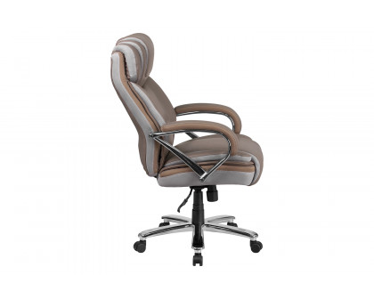 BLNK HERCULES Series LeatherSoft Executive Swivel Ergonomic Office Chair with Extra Wide Seat - Taupe