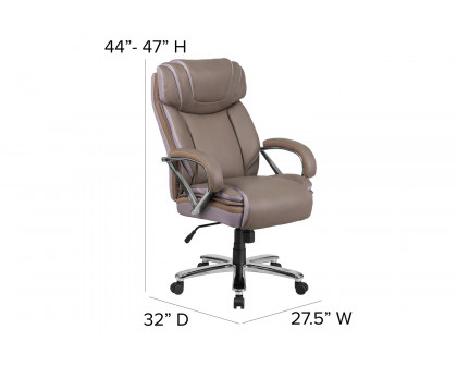 BLNK HERCULES Series LeatherSoft Executive Swivel Ergonomic Office Chair with Extra Wide Seat - Taupe