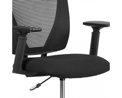 BLNK Harper Ergonomic Fabric Mid-Back Mesh Drafting Chair with Seat and Adjustable Foot Ring - with Adjustable Arms