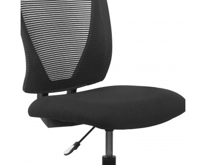 BLNK Harper Ergonomic Fabric Mid-Back Mesh Drafting Chair with Seat and Adjustable Foot Ring