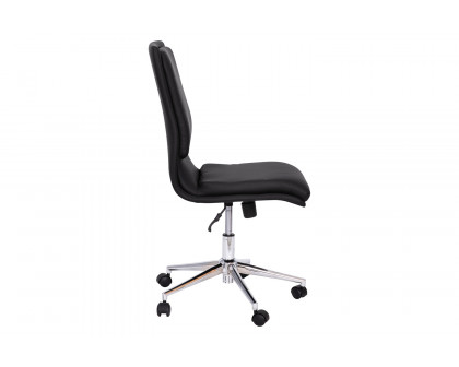 BLNK Madigan Mid-Back Armless Swivel Task Office Chair with and Adjustable Chrome Base - Black