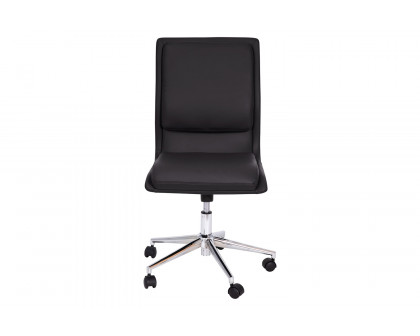 BLNK Madigan Mid-Back Armless Swivel Task Office Chair with and Adjustable Chrome Base - Black