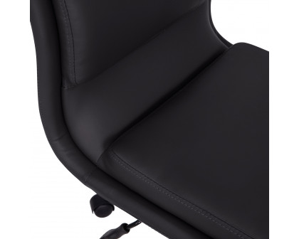 BLNK Madigan Mid-Back Armless Swivel Task Office Chair with and Adjustable Chrome Base - Black