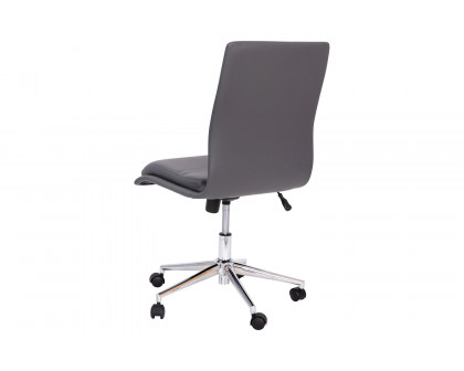 BLNK Madigan Mid-Back Armless Swivel Task Office Chair with and Adjustable Chrome Base - Gray