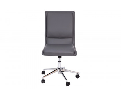 BLNK Madigan Mid-Back Armless Swivel Task Office Chair with and Adjustable Chrome Base - Gray