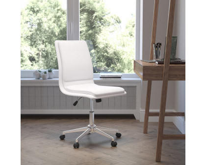 BLNK Madigan Mid-Back Armless Swivel Task Office Chair with and Adjustable Chrome Base