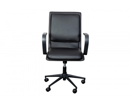 BLNK James Mid-Back Designer Executive Office Chair with Arms - Black Frame