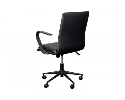 BLNK James Mid-Back Designer Executive Office Chair with Arms - Black Frame