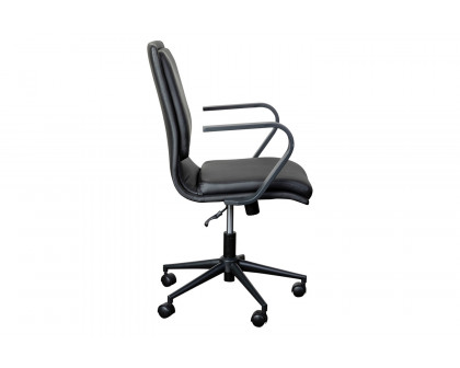 BLNK James Mid-Back Designer Executive Office Chair with Arms - Black Frame