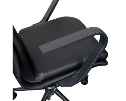 BLNK James Mid-Back Designer Executive Office Chair with Arms - Black Frame