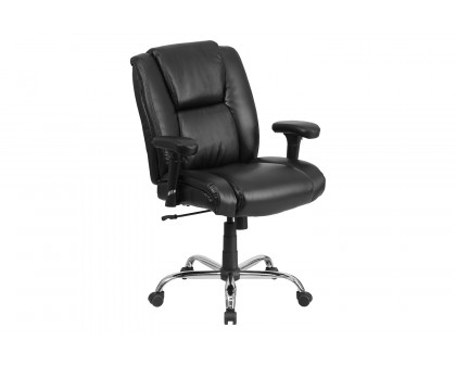 BLNK - HERCULES Series LeatherSoft Ergonomic Task Office Chair with Chrome Base and Adjustable Arms