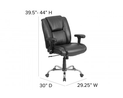 BLNK - HERCULES Series LeatherSoft Ergonomic Task Office Chair with Chrome Base and Adjustable Arms